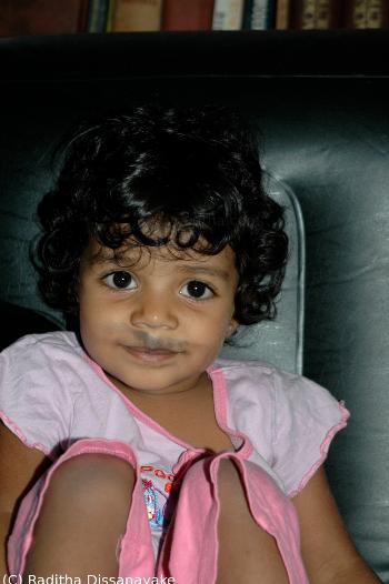 Little Aminthika with a Mustache